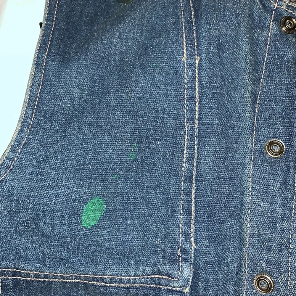 🌈Vintage 80’s Hand Painted Decorated Denim Vest - Picture 15 of 15